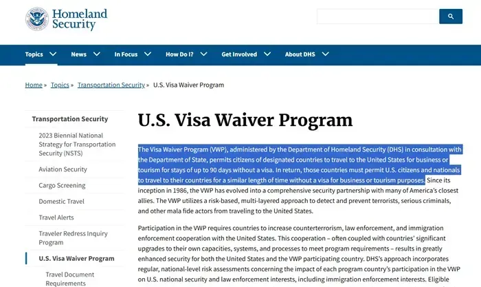 C&aacute;c quốc gia ch&acirc;u &Aacute; được Hoa Kỳ miễn visa theo chương tr&igrave;nh VWP