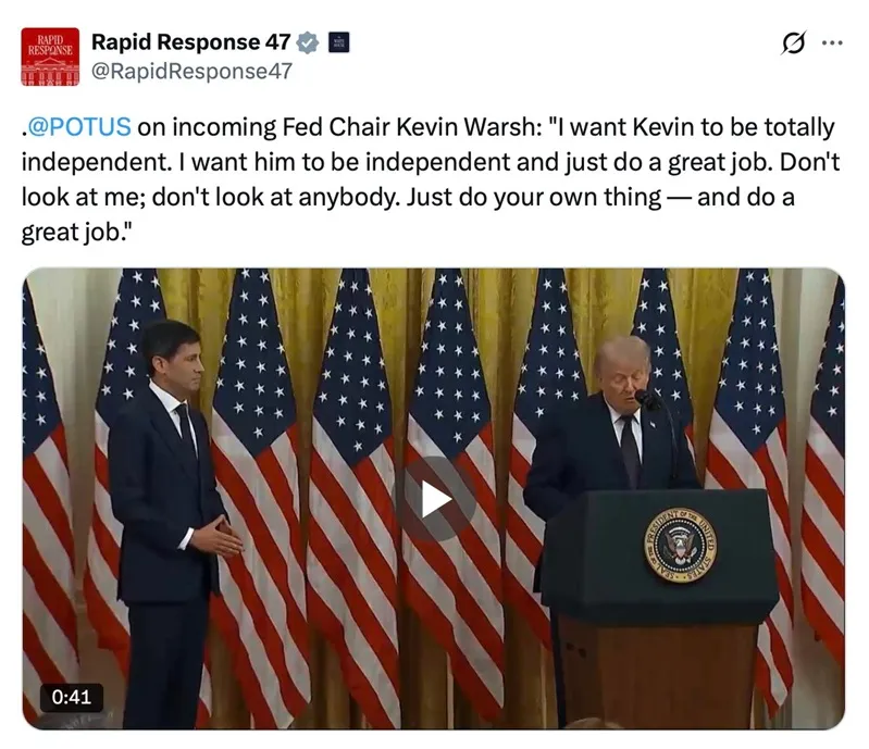 &Ocirc;ng Kevin Warsh ch&iacute;nh thức trở th&agrave;nh t&acirc;n Chủ tịch Fed
