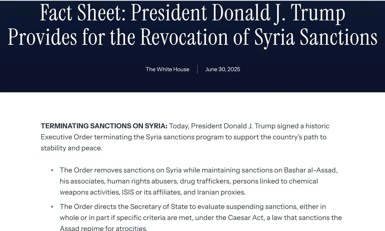 Tổng thống Trump gỡ bỏ lệnh trừng phạt Syria kéo dài hàng thập kỷ