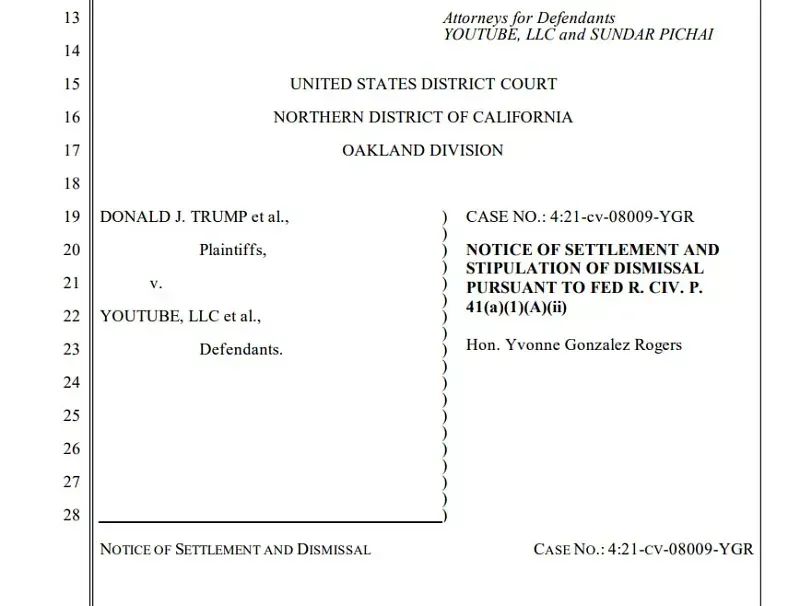 YouTube chi 22 triệu USD để dàn xếp vụ kiện với ông Donald Trump
