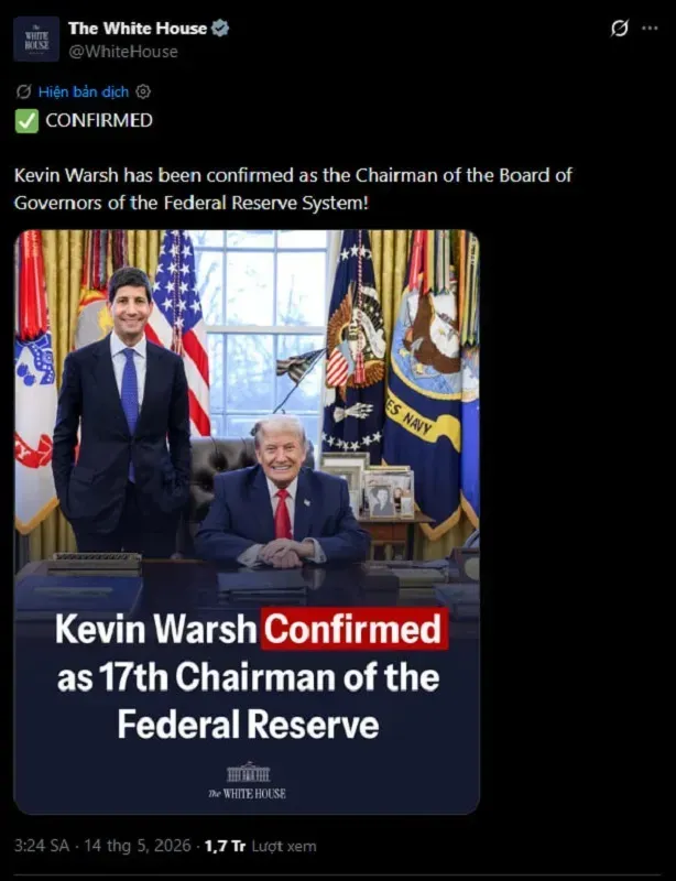 Thống đốc Fed Stephen Miran từ chức, ủng hộ &ocirc;ng Kevin Warsh l&agrave;m Chủ tịch mới