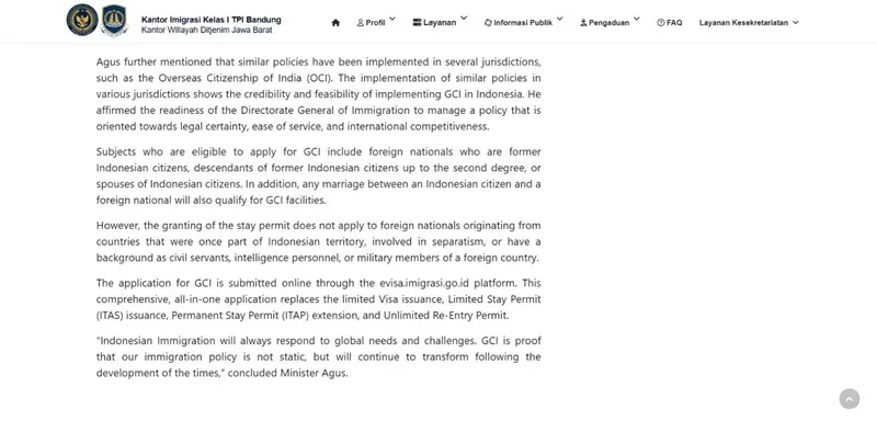 Chính phủ Indonesia giới thiệu GCI: Giải pháp mới cho vấn đề song tịch