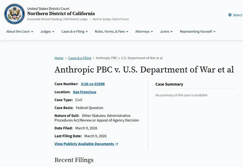 Ch&iacute;nh quyền &ocirc;ng Trump bị kiện v&igrave; đưa Anthropic v&agrave;o &ldquo;danh s&aacute;ch đen&rdquo;