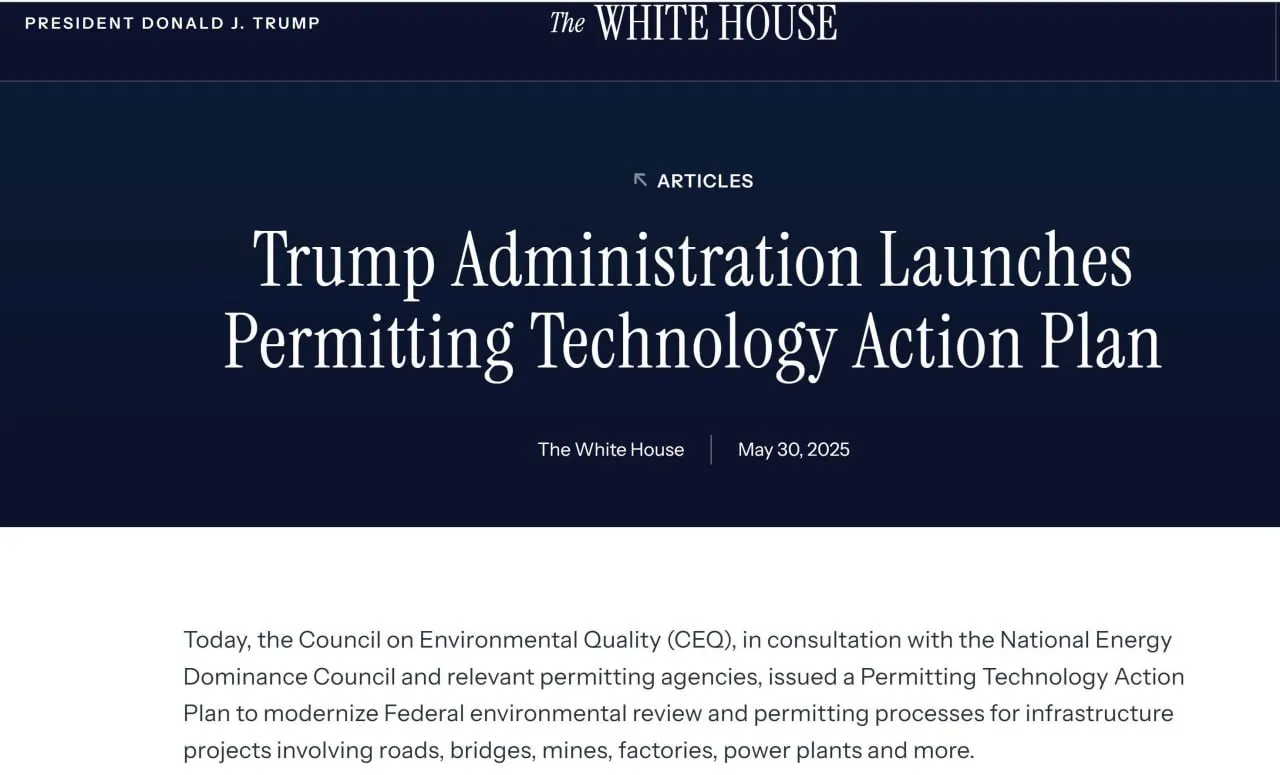 Chính quyền Trump ra mắt Kế hoạch công nghệ mới thúc đẩy phát triển hạ tầng và năng lượng