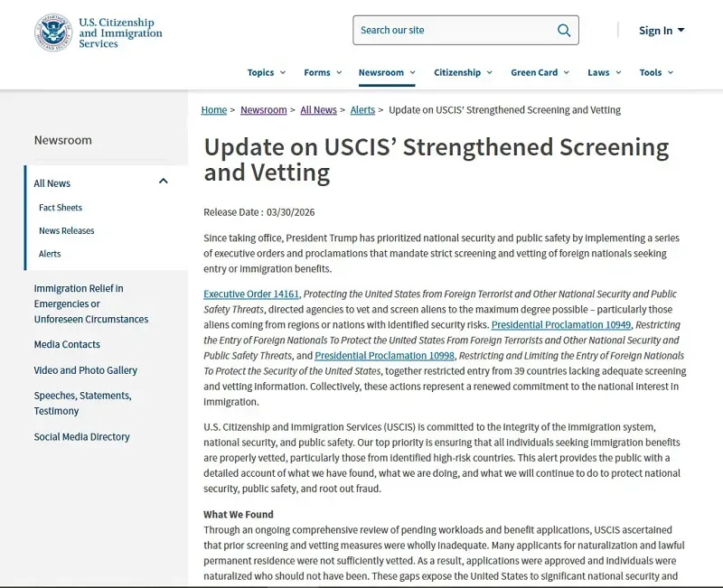 Hoa Kỳ nối lại hoạt động xử l&yacute; hồ sơ tị nạn trong phạm vi hạn chế