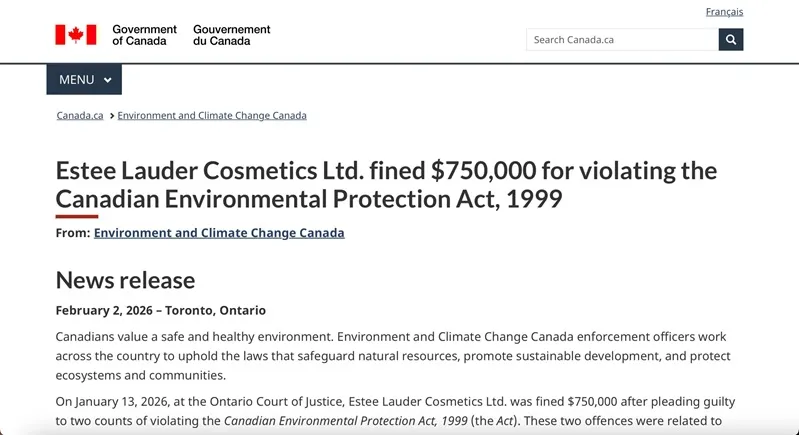 Est&eacute;e Lauder bị phạt v&igrave; b&aacute;n mỹ phẩm chứa &ldquo;ho&aacute; chất vĩnh cửu&rdquo;