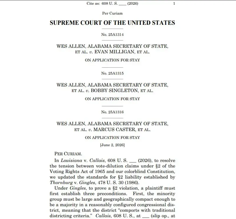 SCOTUS cho Alabama d&ugrave;ng bản đồ bầu cử cũ, cử tri da đen sẽ giảm?