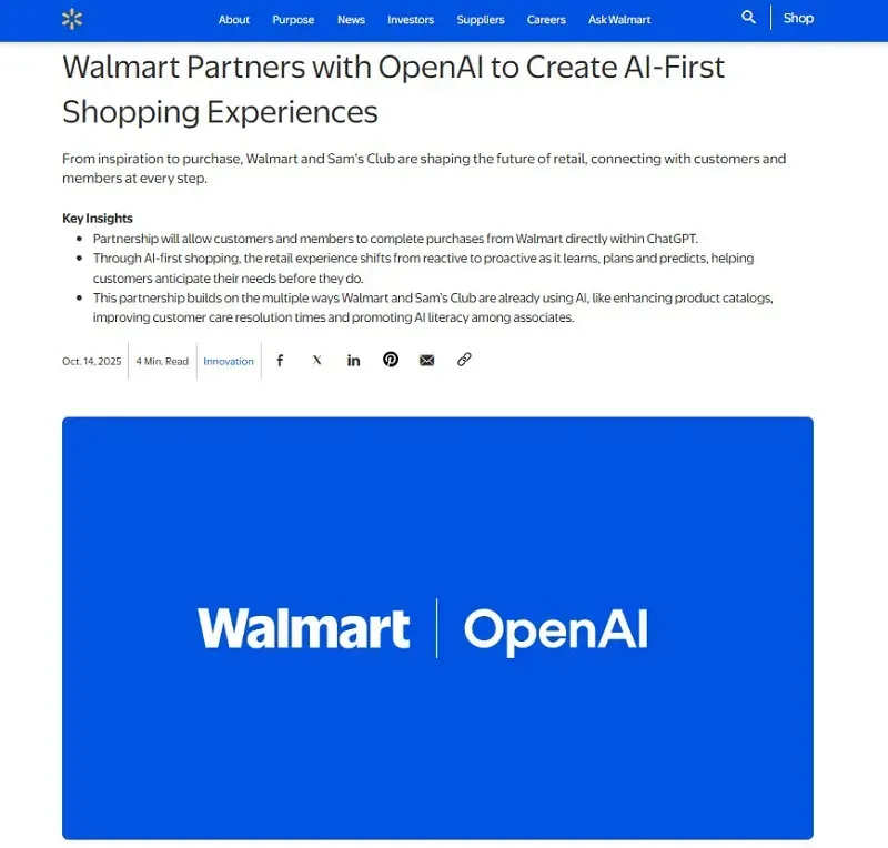 Walmart hợp t&aacute;c c&ugrave;ng Google Gemini đẩy mạnh mua sắm bằng AI