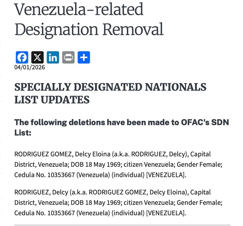 Hoa Kỳ gỡ bỏ lệnh trừng phạt Tổng thống l&acirc;m thời Venezuela