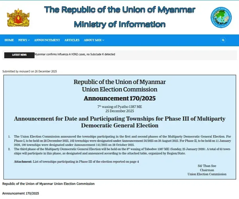 Myanmar tổ chức tổng tuyển cử đầu ti&ecirc;n sau 5 năm