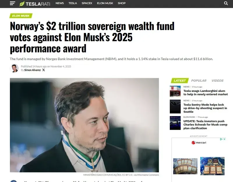 Cổ đông lớn của Tesla phản đối gói lương “khủng” cho Musk 