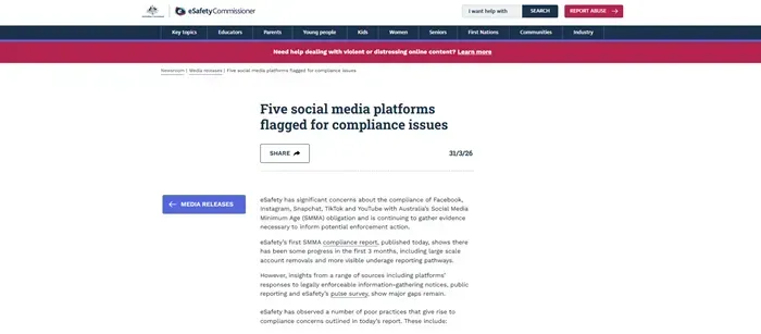 &Uacute;c điều tra c&aacute;c nền tảng mạng x&atilde; hội lớn v&igrave; để trẻ dưới 16 tuổi truy cập