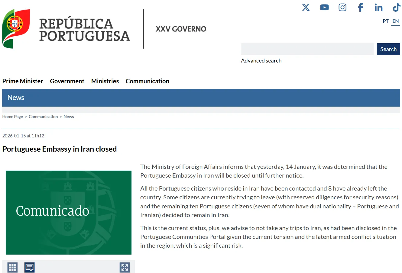 Loạt quốc gia tạm đ&oacute;ng đại sứ qu&aacute;n ở Iran trước biểu t&igrave;nh bạo lực