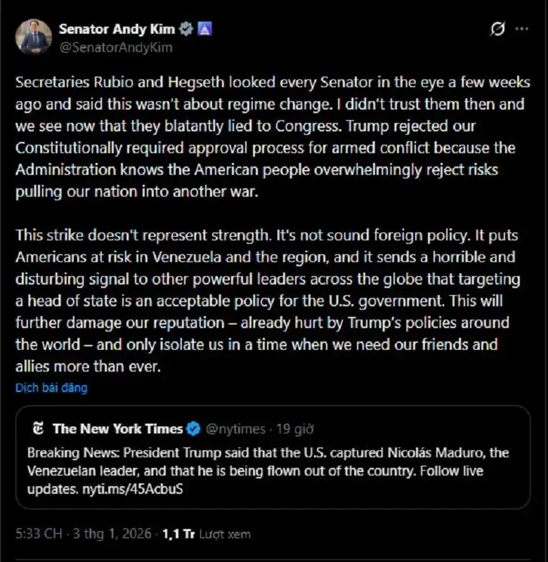 dang-dan-chu-nghi-ngo-tinh-hop-phap-cua-cuoc-tan-cong-venezuela-6.webp Đảng Dân chủ nghi ngờ tính hợp pháp của cuộc tấn công Venezuela