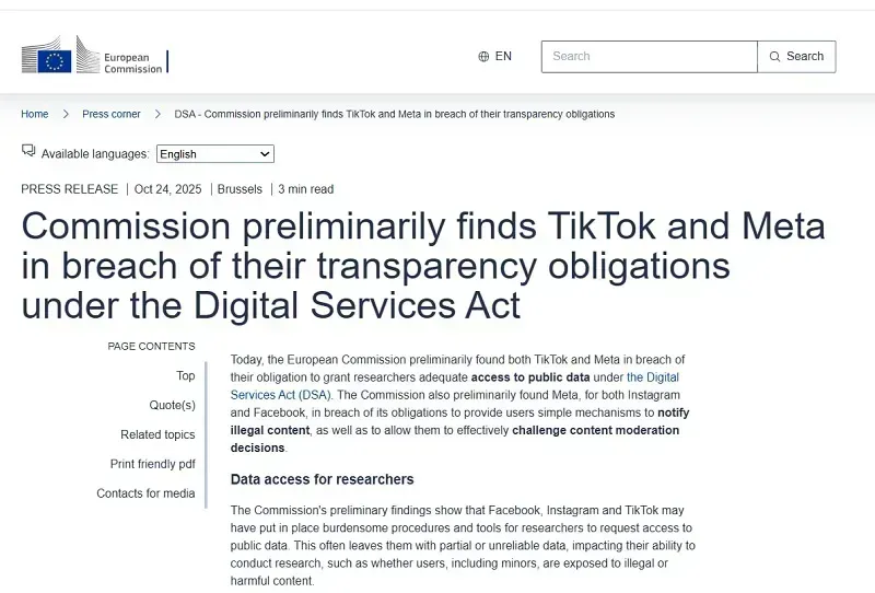 ec-cao-buoc-tiktok-meta-vi-pham-quy-tac-theo-dao-luat-dsa-4.webp EC cáo buộc TikTok, Meta vi phạm quy tắc theo Đạo luật DSA