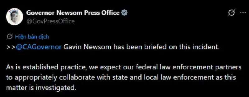 ICE bắn người ở California, n&acirc;ng tổng số vụ nổ s&uacute;ng l&ecirc;n con số 8