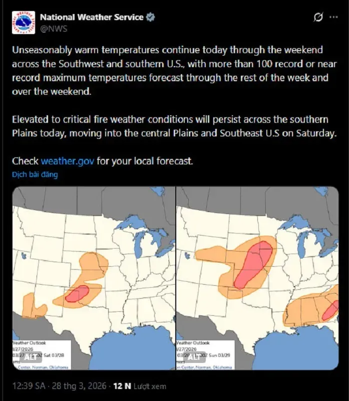 Hoa Kỳ đối mặt nguy cơ ch&aacute;y rừng diện rộng