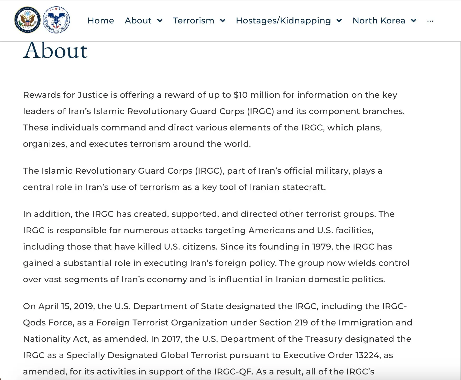 Hoa Kỳ treo thưởng 10 triệu USD để truy l&ugrave;ng giới l&atilde;nh đạo Iran 