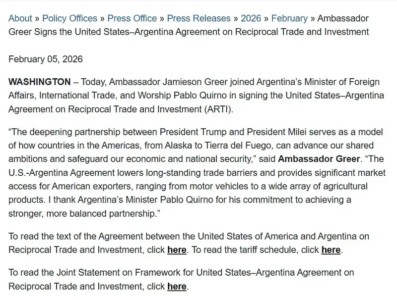 Hoa Kỳ đạt thỏa thuận nhập khẩu thịt b&ograve; Argentina giữa l&agrave;n s&oacute;ng phản đối