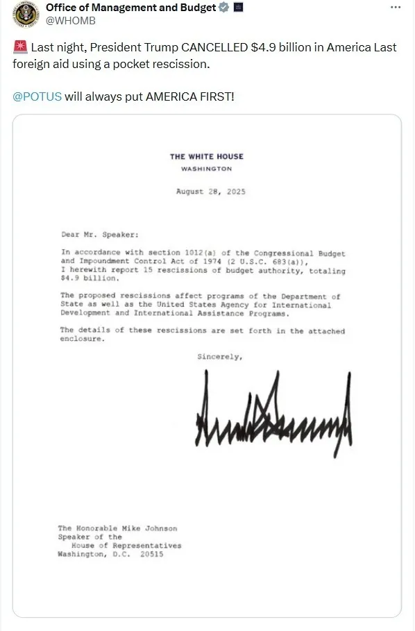 SCOTUS cho phép chính quyền Trump đóng băng 4 tỷ USD viện trợ 