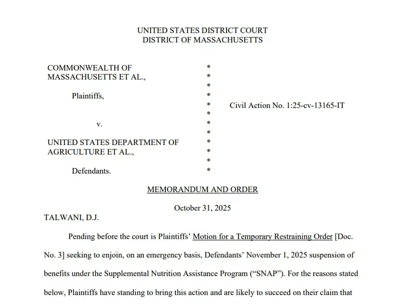 Sau nỗ lực từ Toà án Liên bang, SNAP khởi động lại vào ngày 5/11?