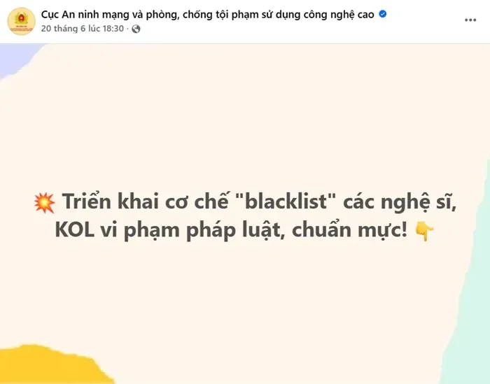 Việt Nam: Triển khai cơ chế "blacklist" nghệ sĩ, KOL vi phạm ph&aacute;p luật 