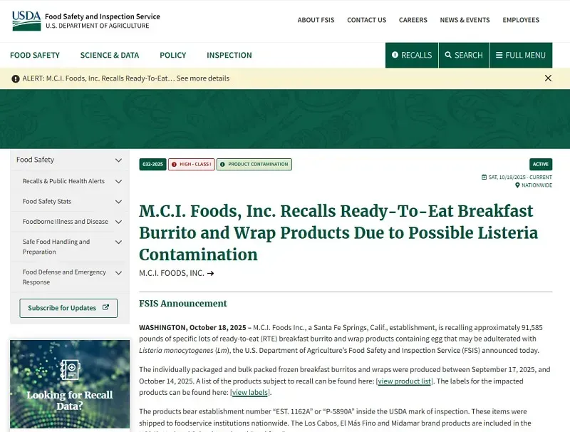 hoa-ky-hon-90000-pound-banh-burrito-bi-thu-hoi-vi-nghi-nhiem-khuan-listeria-2.webp Hoa Kỳ: Hơn 90.000 pound bánh burrito bị thu hồi vì nghi nhiễm khuẩn listeria