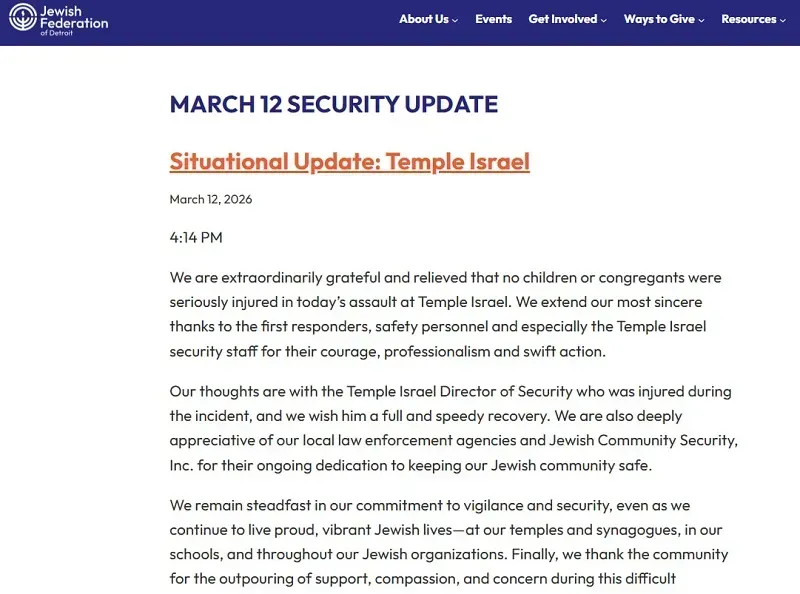 Vụ gi&aacute;o đường Do Th&aacute;i bang Michigan bị tấn c&ocirc;ng, FBI k&ecirc;u gọi hỗ trợ