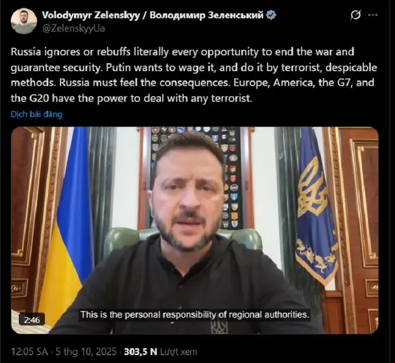 UAV Nga tấn công Ukraine, Zelenskyy kêu gọi Hoa Kỳ và châu Âu hành động