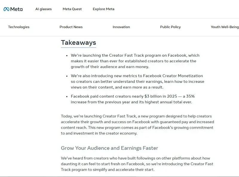Meta chi lớn để k&eacute;o nh&agrave; s&aacute;ng tạo từ Instagram, TikTok, YouTube về Facebook