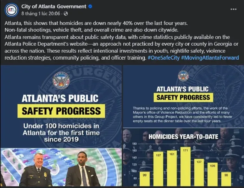 Số vụ giết người ở Hoa Kỳ giảm kỷ lục trong năm 2025