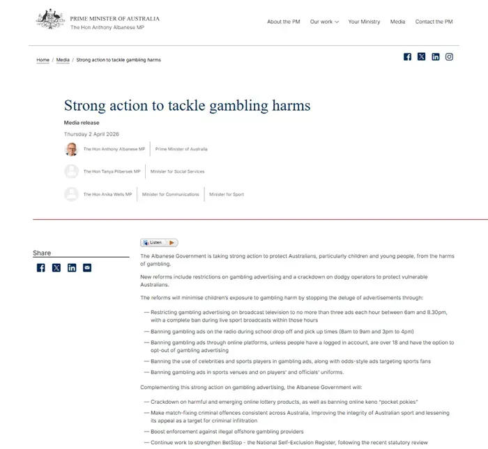 Australia cấm người nổi tiếng v&agrave; ng&ocirc;i sao thể thao quảng c&aacute;o c&aacute; cược