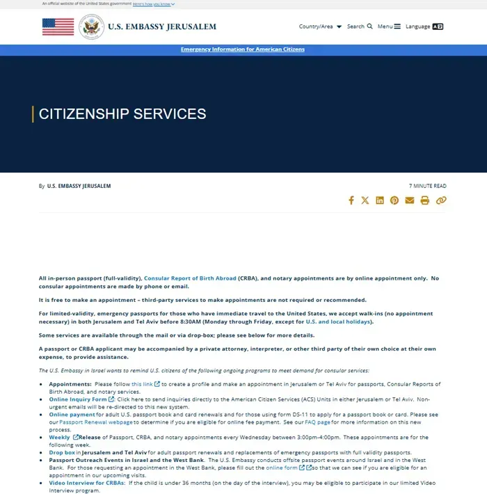 Hoa Kỳ lần đầu cấp hộ chiếu tại khu định cư Israel ở Bờ T&acirc;y