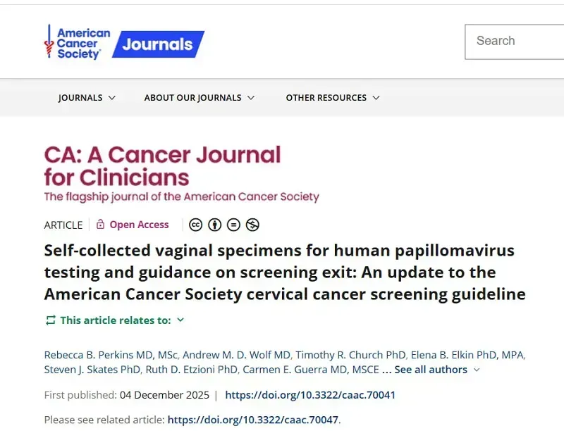 Hiệp hội Ung thư Hoa Kỳ khuyến khích phụ nữ nên tự xét nghiệm HPV