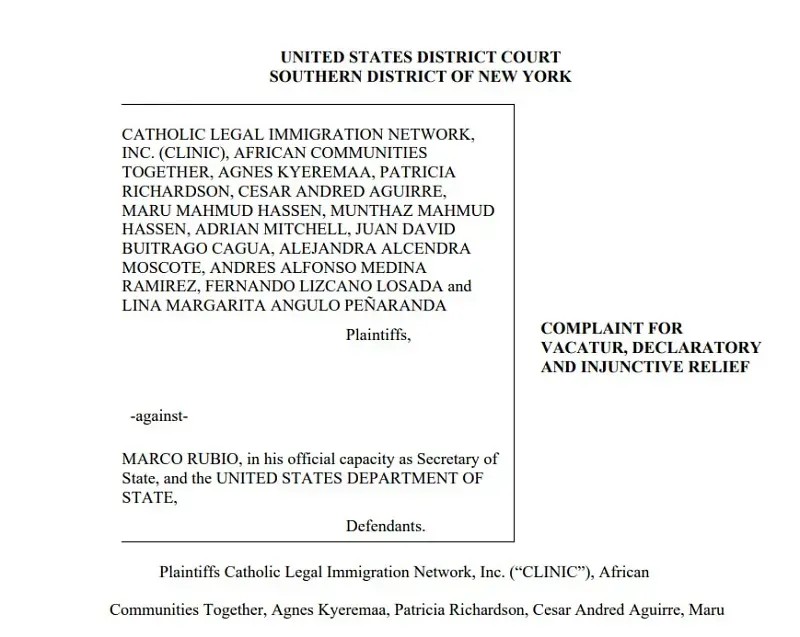 DOS bị kiện v&igrave; ngăn c&ocirc;ng d&acirc;n 75 quốc gia l&agrave;m thị thực nhập cư