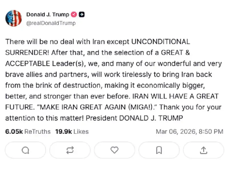 Trump y&ecirc;u cầu Iran đầu h&agrave;ng v&ocirc; điều kiện, thị trường biến động mạnh