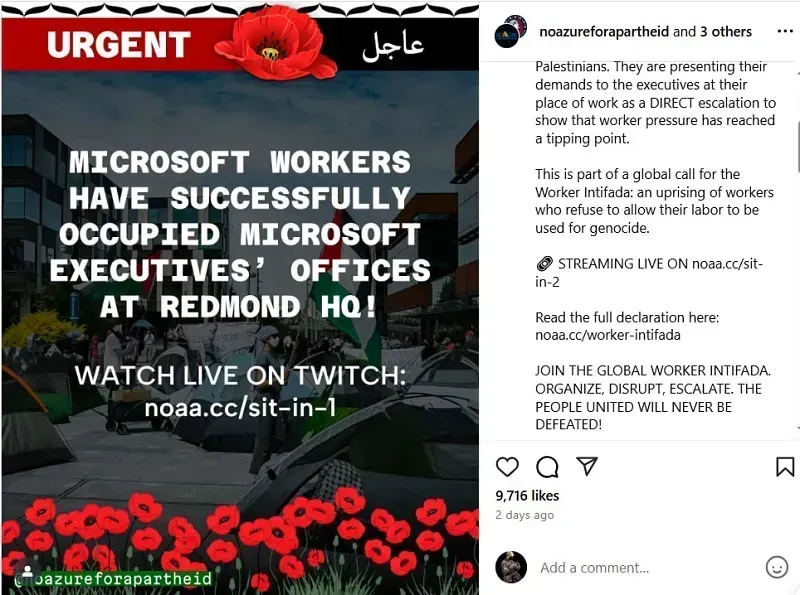 Microsoft sa thải nhân viên đột nhập văn phòng Chủ tịch nhằm biểu tình phản đối Israel