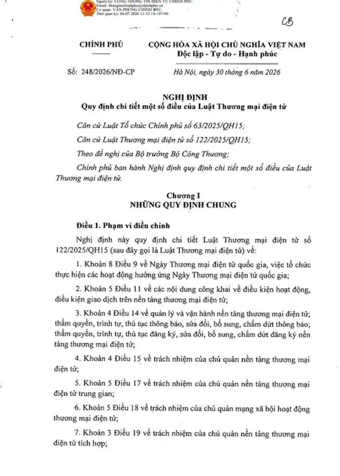 Ch&iacute;nh phủ siết quản l&yacute; livestream tr&ecirc;n s&agrave;n thương mại điện tử 